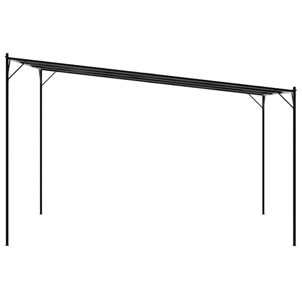 Pavėsinė, antracito spalvos, 4x4m, audinys ir plienas, 180g/m² Pavėsinė, antracito spalvos, 4x4m, audinys ir plienas, 180g/m² - Image 5
