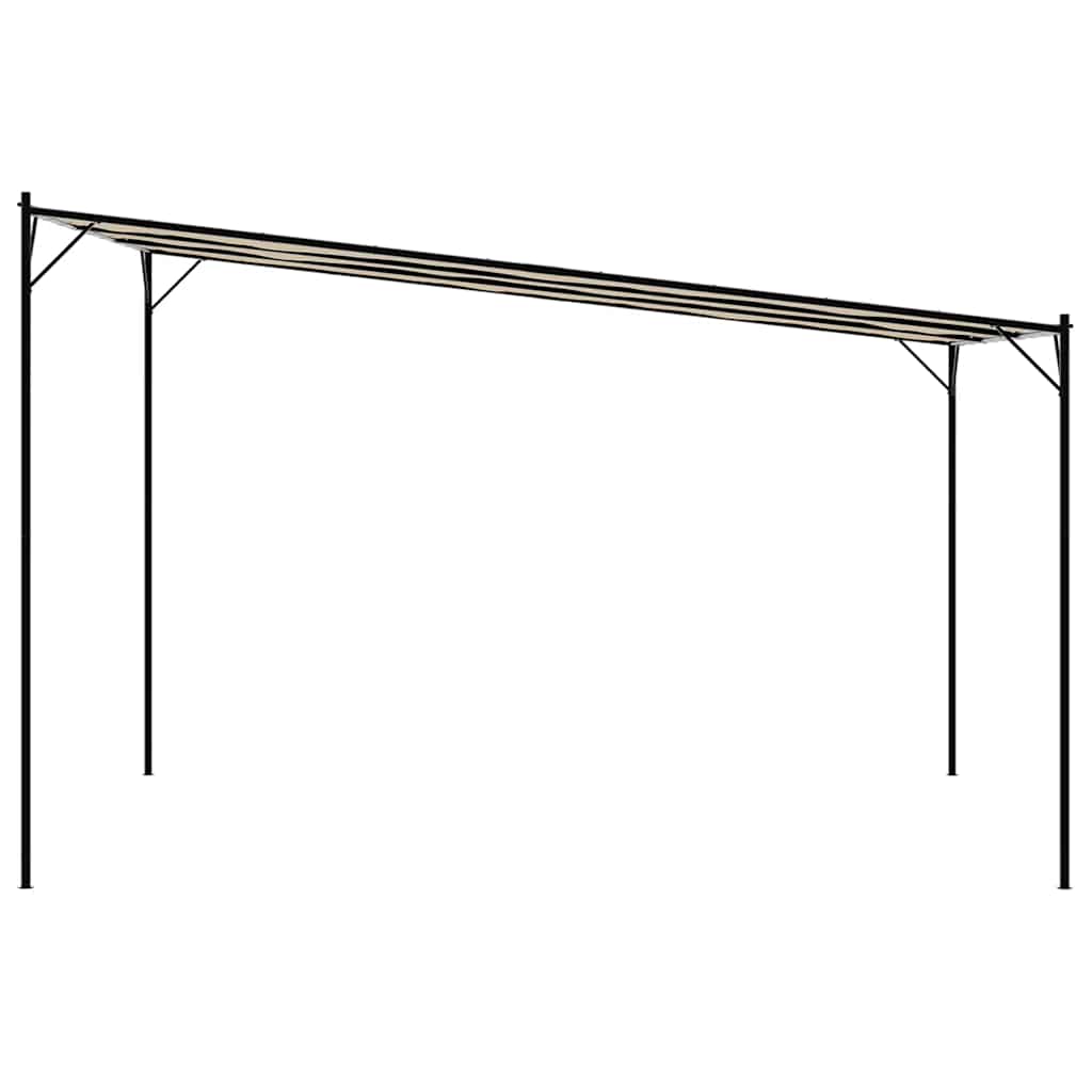 Pavėsinė, smėlio spalvos, 4x4m, audinys ir plienas, 180g/m² Pavėsinė, smėlio spalvos, 4x4m, audinys ir plienas, 180g/m² - Image 5