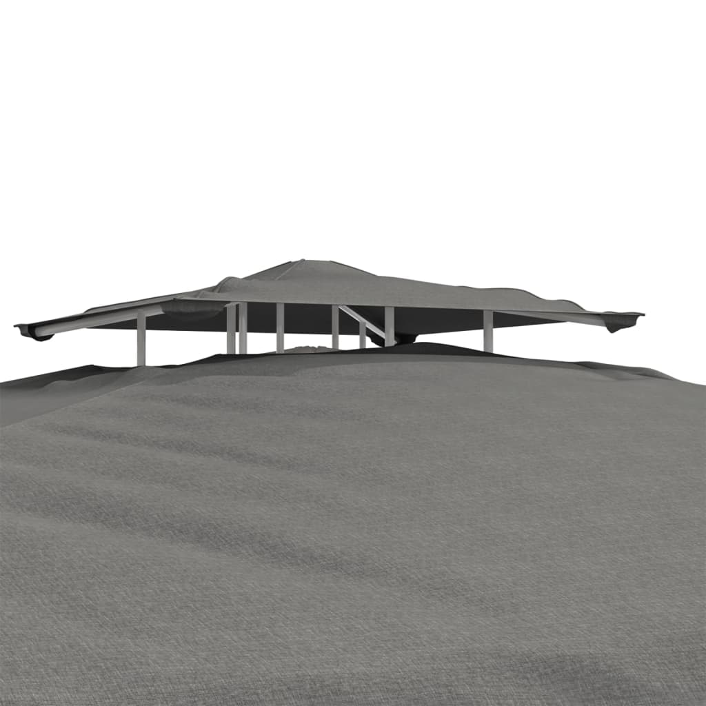 Pavėsinė su dvigubu stogu, antracito, 3x3x2,68m, audinys Pavėsinė su dvigubu stogu, antracito, 3x3x2,68m, audinys - Image 8