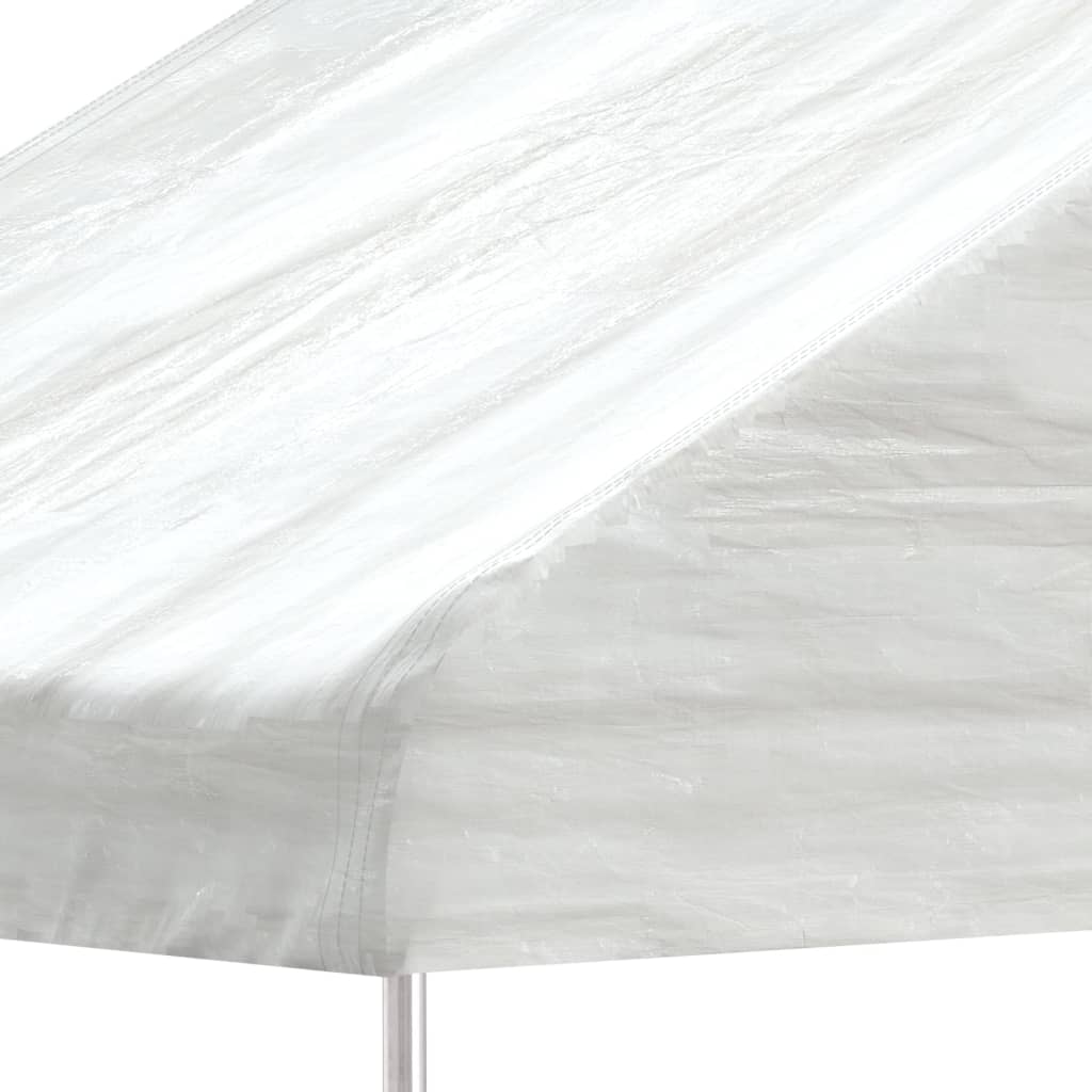Pavėsinė su stogu, balta, 4,08×2,23×3,22m, polietilenas Pavėsinė su stogu, balta, 4,08x2,23x3,22m, polietilenas - Image 3