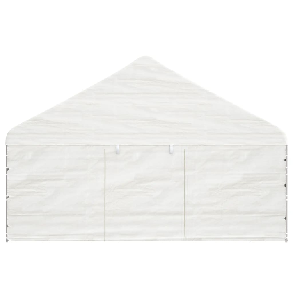 Pavėsinė su stogu, balta, 4,46×5,88×3,75m, polietilenas Pavėsinė su stogu, balta, 4,46x5,88x3,75m, polietilenas - Image 5