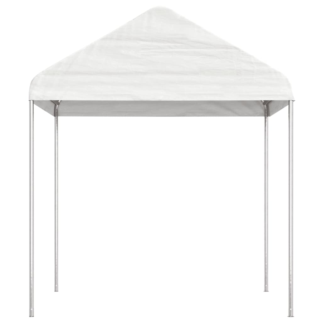 Pavėsinė su stogu, balta, 8,92×2,28×2,69m, polietilenas Pavėsinė su stogu, balta, 8,92x2,28x2,69m, polietilenas - Image 3