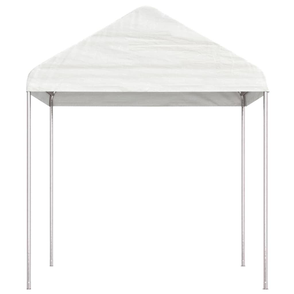Pavėsinė su stogu, balta, 17,84×2,28×2,69m, polietilenas Pavėsinė su stogu, balta, 17,84x2,28x2,69m, polietilenas - Image 3