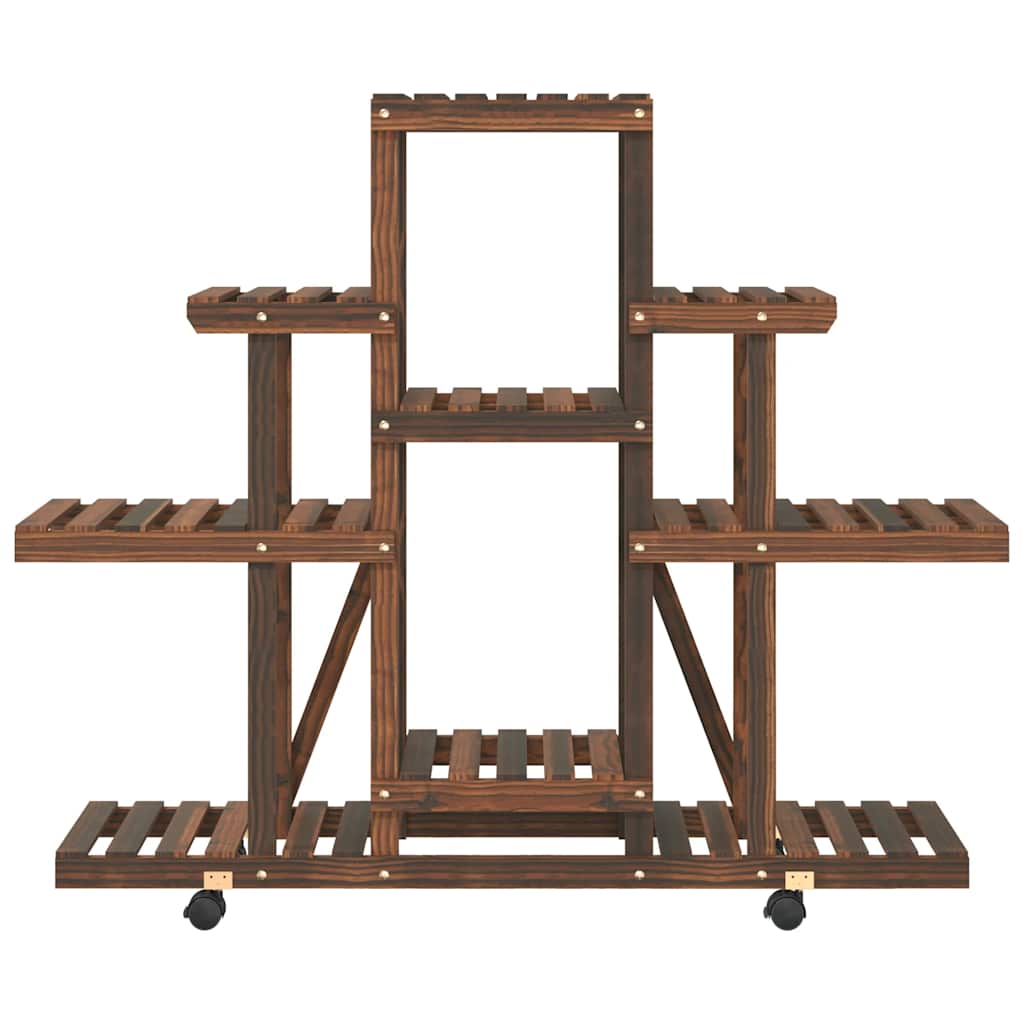 Gėlių stovas su ratukais, 110x25x101cm, eglės medienos masyvas Gėlių stovas su ratukais, 110x25x101cm, eglės medienos masyvas - Image 5
