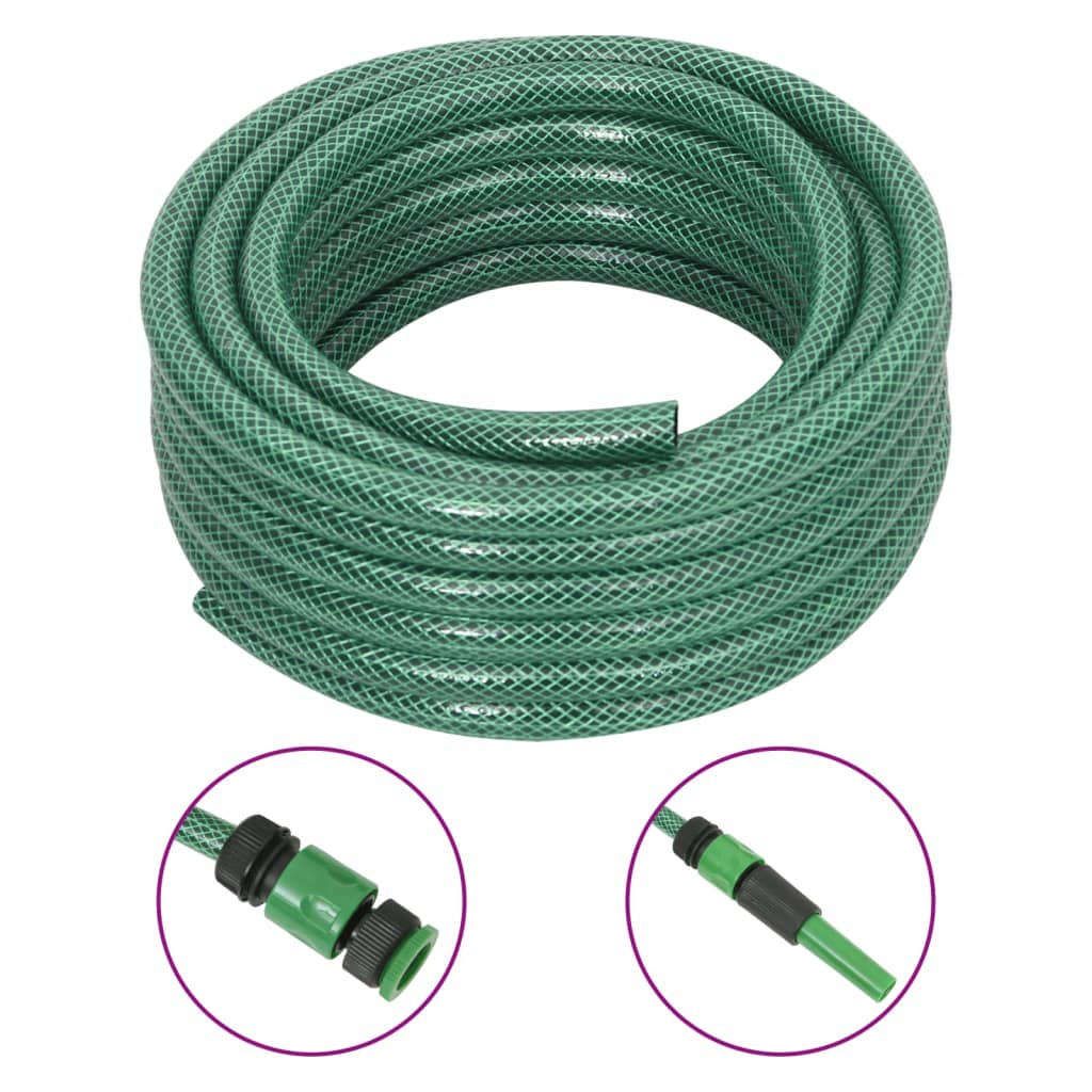 Sodo žarna su tvirtinimo detalėmis, žalia, 0,5″, 30m, PVC Sodo žarna su tvirtinimo detalėmis, žalia, 0,5", 30m, PVC - Image 2