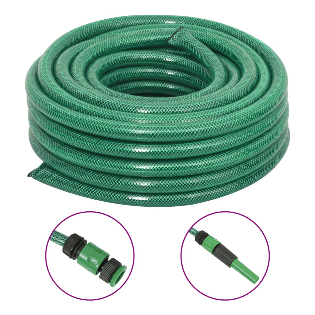 Sodo žarna su tvirtinimo detalėmis, žalia, 0,75″, 10m, PVC Sodo žarna su tvirtinimo detalėmis, žalia, 0,75", 10m, PVC - Image 2
