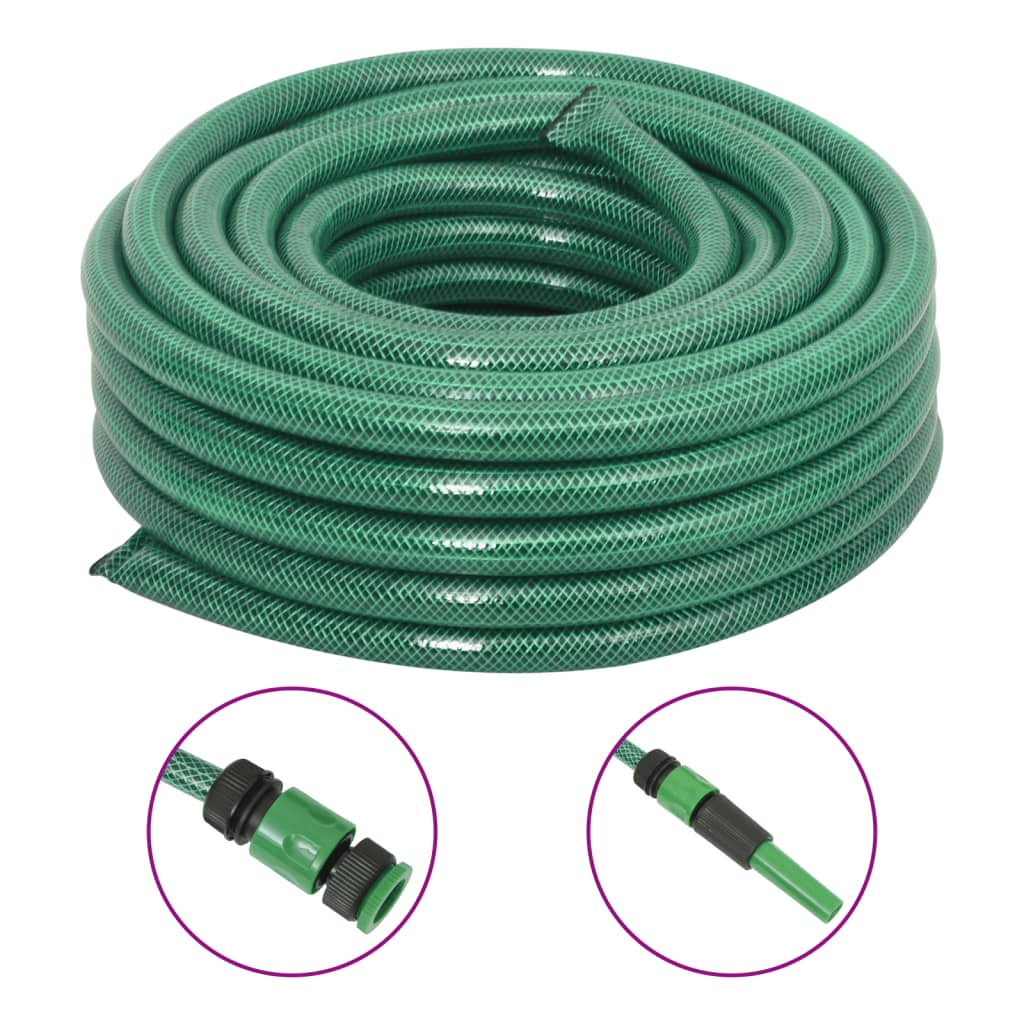 Sodo žarna su tvirtinimo detalėmis, žalia, 0,75″, 50m, PVC Sodo žarna su tvirtinimo detalėmis, žalia, 0,75", 50m, PVC - Image 2