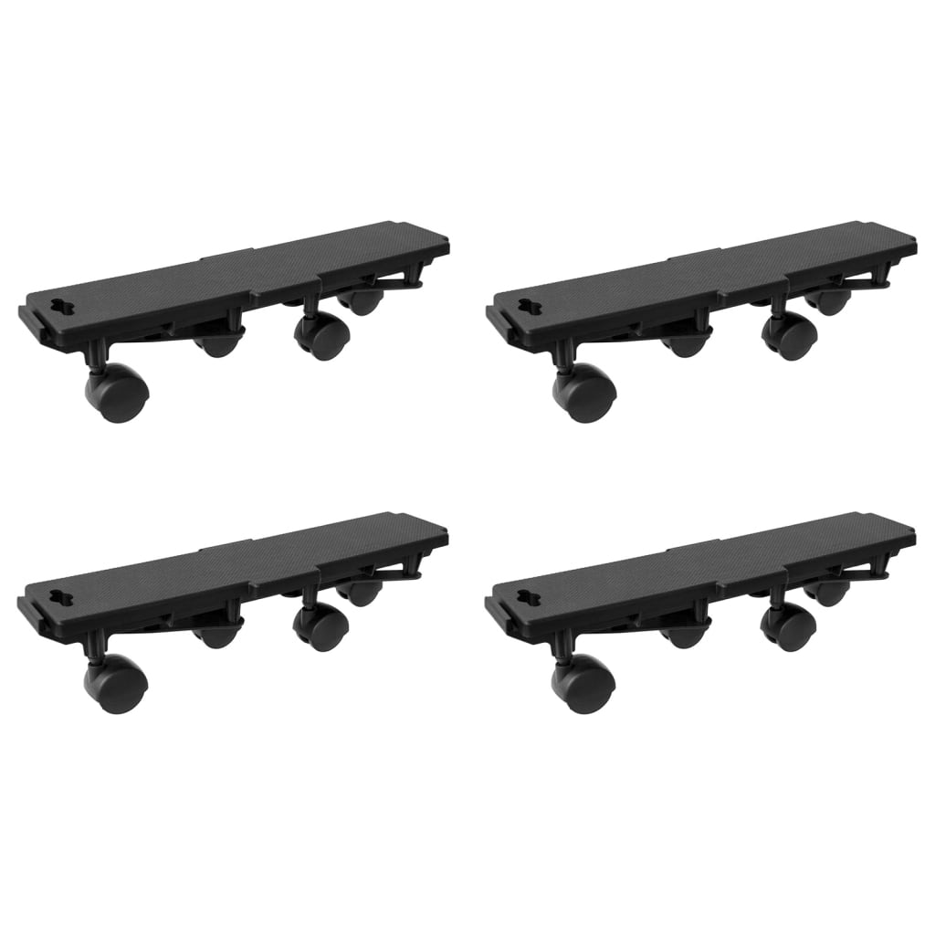 Transportavimo platformos su 4 ratukais, 4vnt., juodos, PP Transportavimo platformos su 4 ratukais, 4vnt., juodos, PP - Image 2