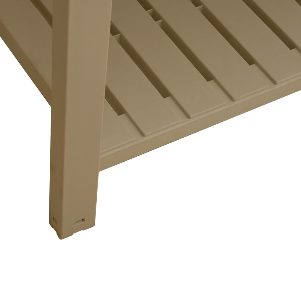 Aukštas sodo lovelis, šviesiai rudas, 110x45x79cm, PP Aukštas sodo lovelis, šviesiai rudas, 110x45x79cm, PP - Image 6