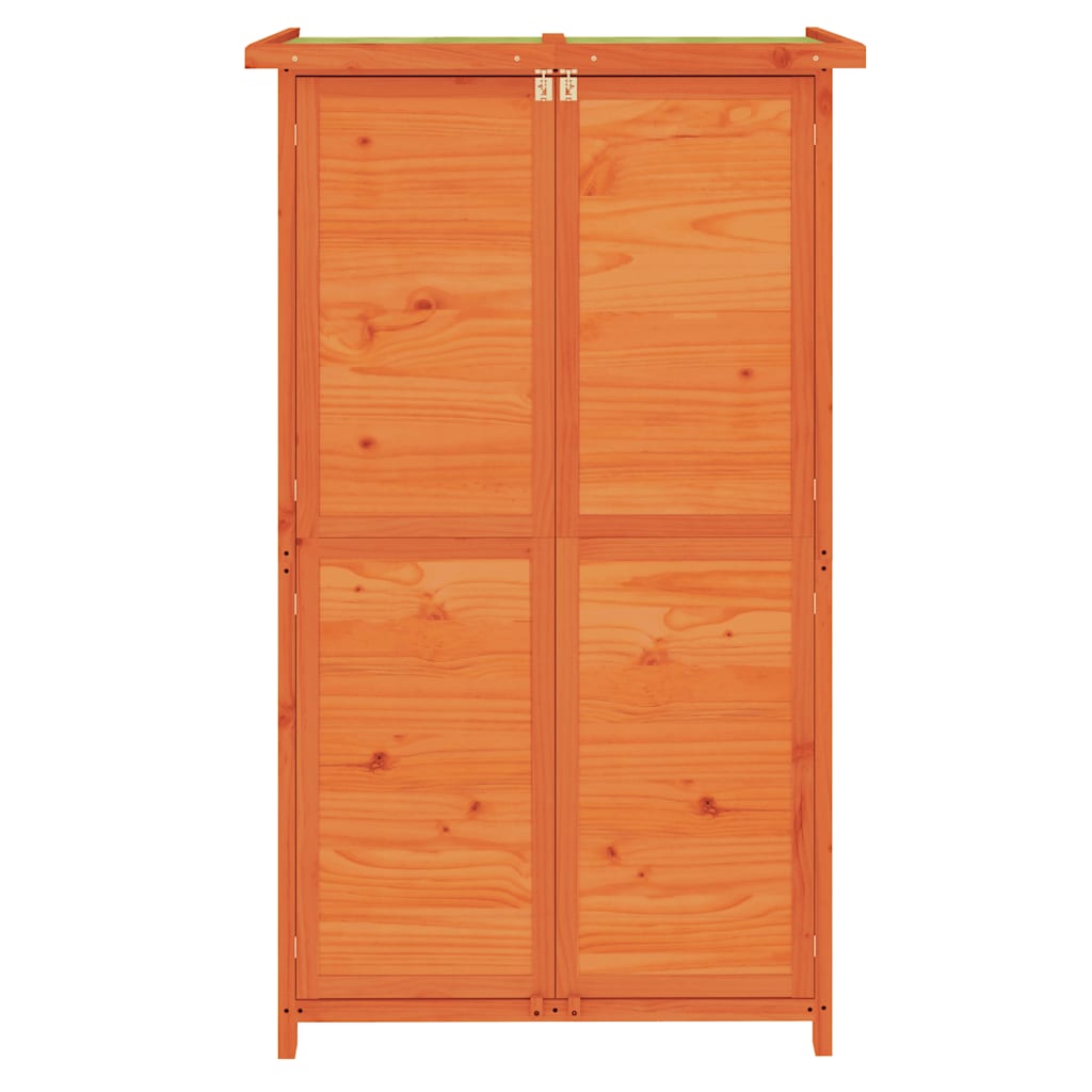 Sodo pašiūrė įrankiams, ruda, 83x57x140cm, pušies masyvas Sodo pašiūrė įrankiams, ruda, 83x57x140cm, pušies masyvas - Image 5