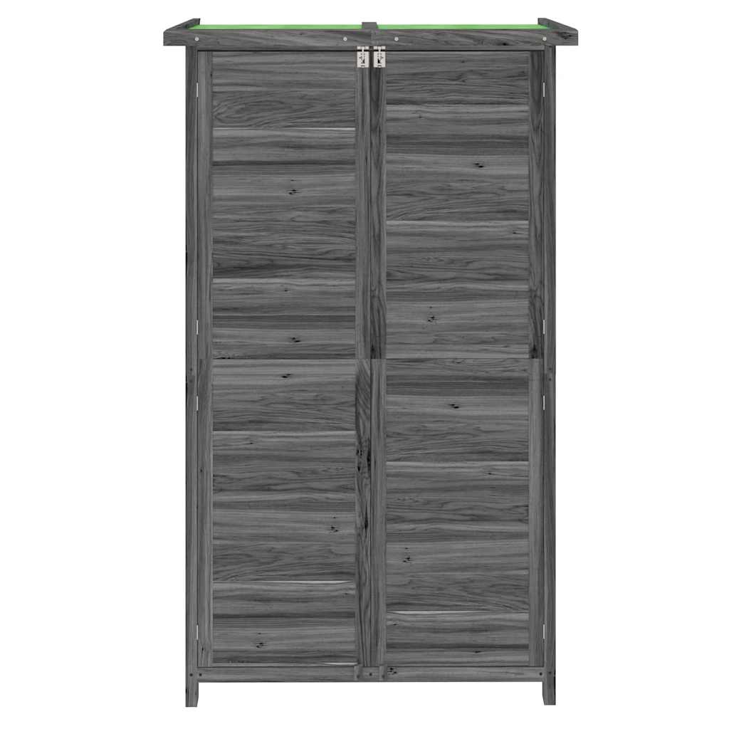 Sodo pašiūrė įrankiams, pilka, 83x57x140cm, pušies masyvas Sodo pašiūrė įrankiams, pilka, 83x57x140cm, pušies masyvas - Image 4