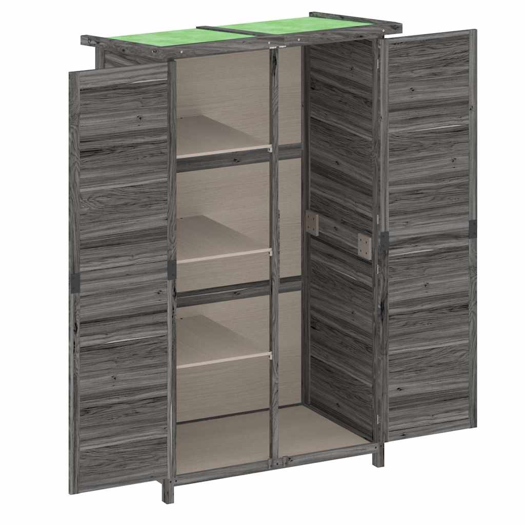 Sodo pašiūrė įrankiams, pilka, 83x57x140cm, pušies masyvas Sodo pašiūrė įrankiams, pilka, 83x57x140cm, pušies masyvas - Image 5