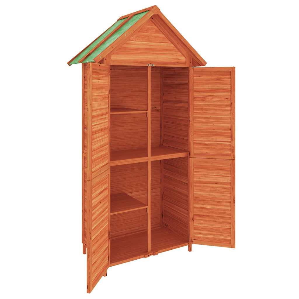 Sodo pašiūrė įrankiams, ruda, 89×52,5x175cm, pušies masyvas Sodo pašiūrė įrankiams, ruda, 89x52,5x175cm, pušies masyvas - Image 4