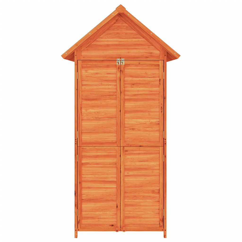 Sodo pašiūrė įrankiams, ruda, 89×52,5x175cm, pušies masyvas Sodo pašiūrė įrankiams, ruda, 89x52,5x175cm, pušies masyvas - Image 5