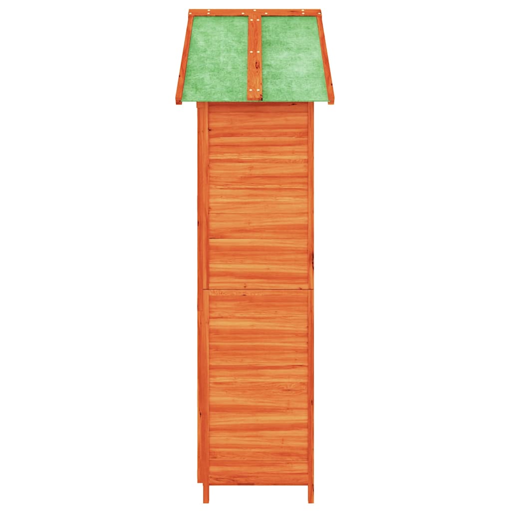 Sodo pašiūrė įrankiams, ruda, 89×52,5x175cm, pušies masyvas Sodo pašiūrė įrankiams, ruda, 89x52,5x175cm, pušies masyvas - Image 6