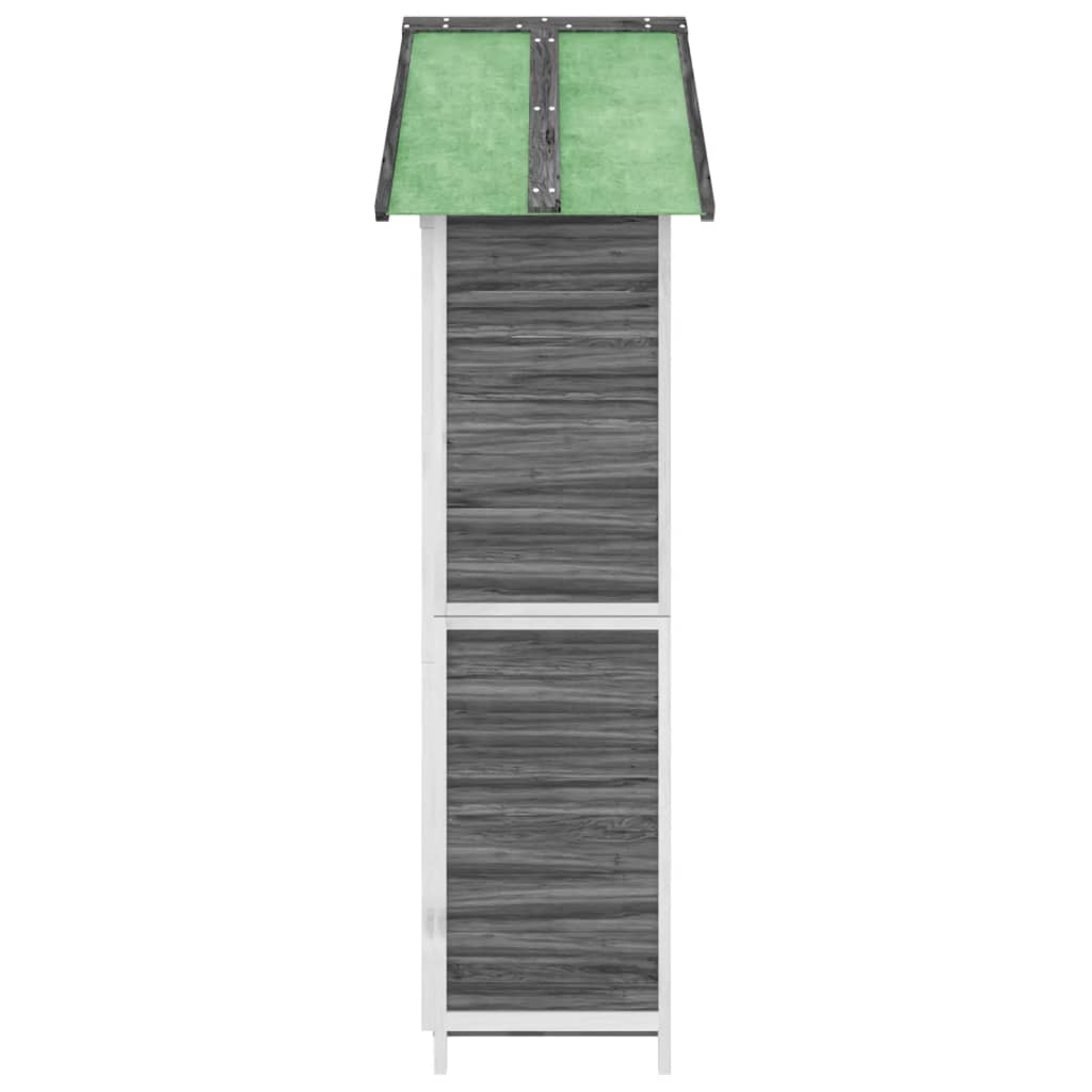 Sodo pašiūrė įrankiams, pilka, 89×52,5x175cm, pušies masyvas Sodo pašiūrė įrankiams, pilka, 89x52,5x175cm, pušies masyvas - Image 6