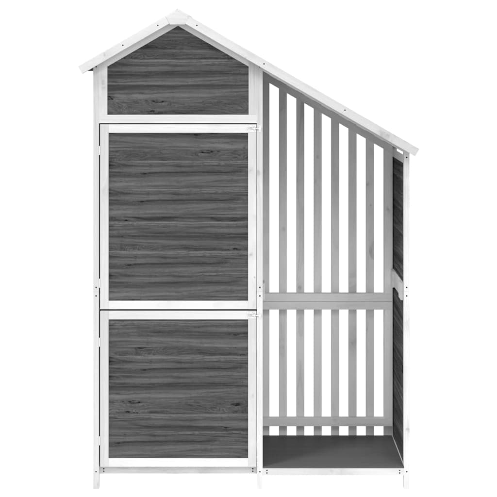 Sodo pašiūrė įrankiams, pilka, 120×53,5x170cm, pušies masyvas Sodo pašiūrė įrankiams, pilka, 120x53,5x170cm, pušies masyvas - Image 4