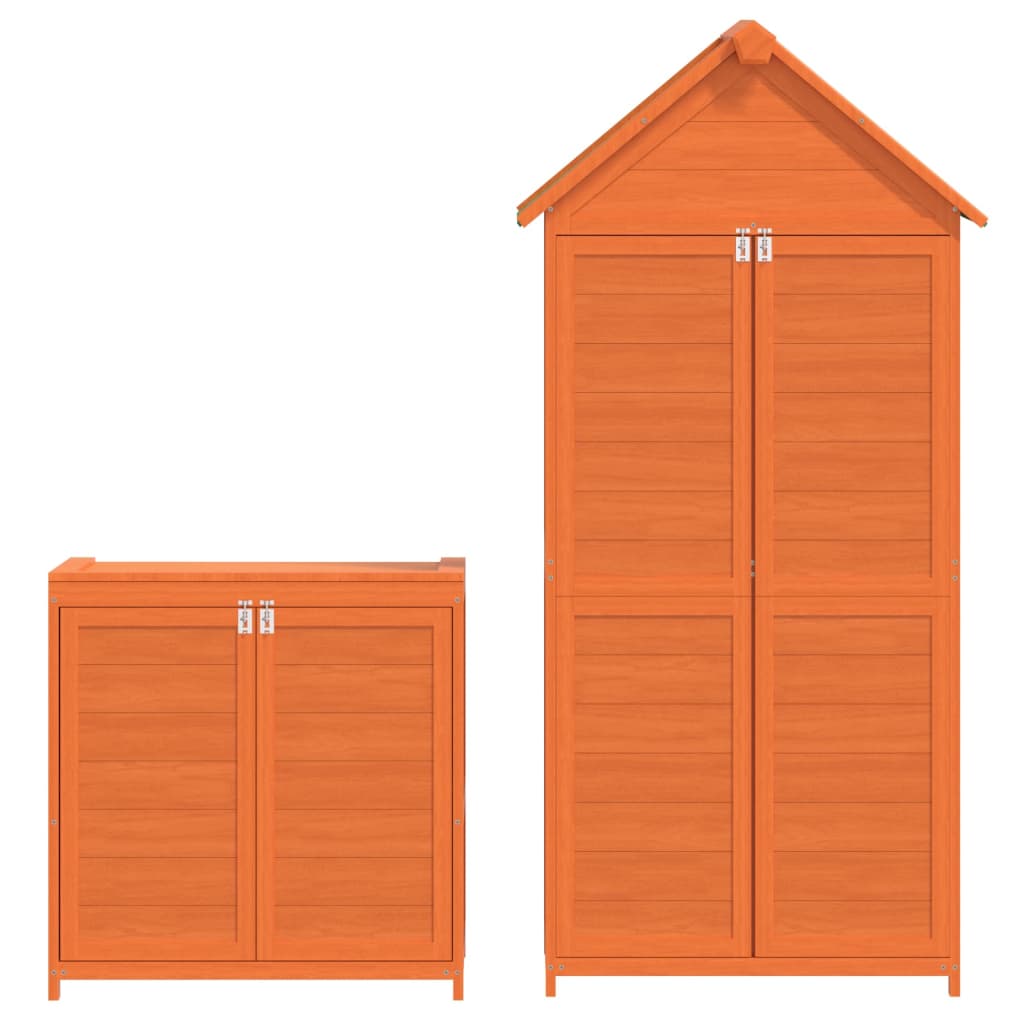 Sodo pašiūrių įrankiams komplektas, 2 dalių, rudas, pušis Sodo pašiūrių įrankiams komplektas, 2 dalių, rudas, pušis - Image 7