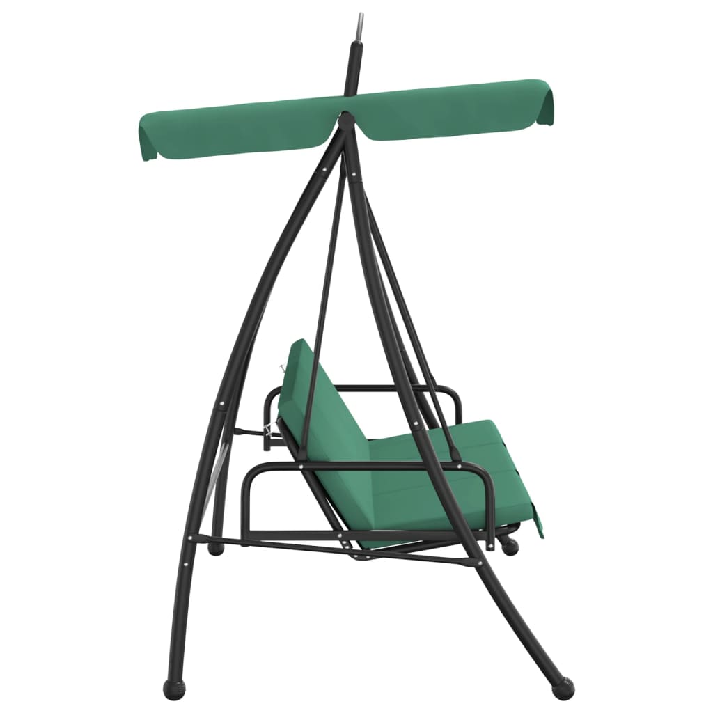 Sodo sūpynės-suoliukas su stogu, žalios, 198cm, audinys/plienas Sodo sūpynės-suoliukas su stogu, žalios, 198cm, audinys/plienas - Image 4