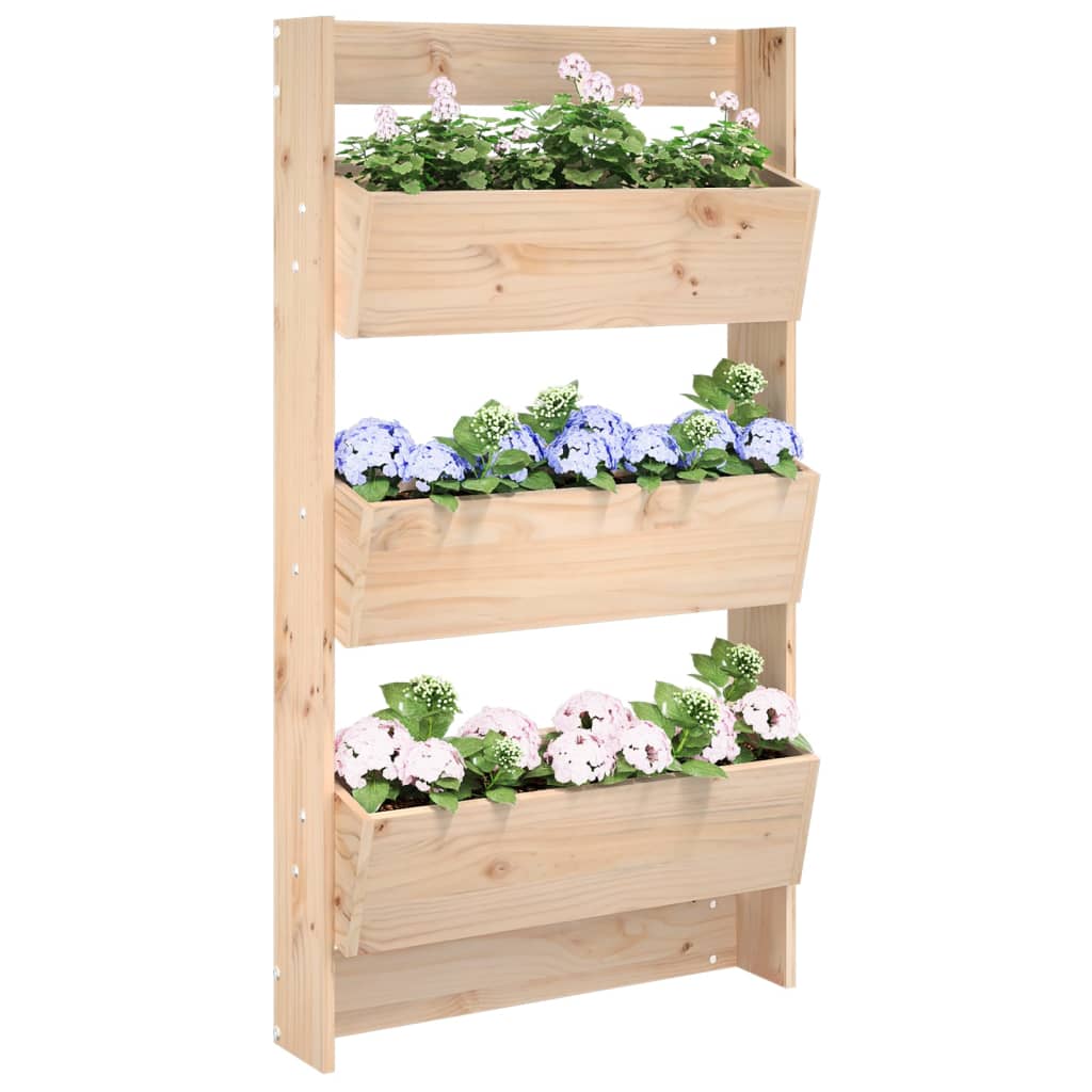 Sieninis lovelis, 3 aukštų, 60×18,5x110cm, pušies masyvas Sieninis lovelis, 3 aukštų, 60x18,5x110cm, pušies masyvas - Image 2
