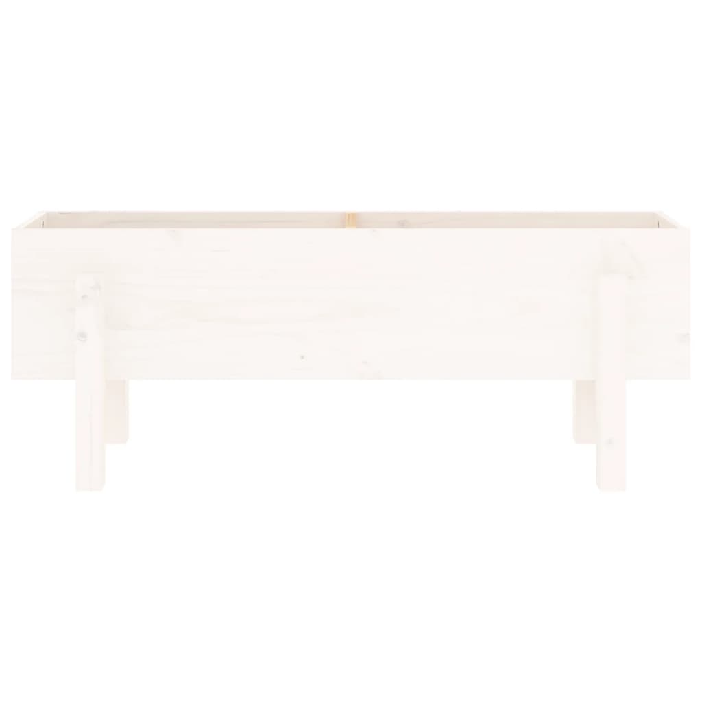 Aukštas sodo lovelis, baltas, 101x30x38cm, pušies masyvas Aukštas sodo lovelis, baltas, 101x30x38cm, pušies masyvas - Image 6