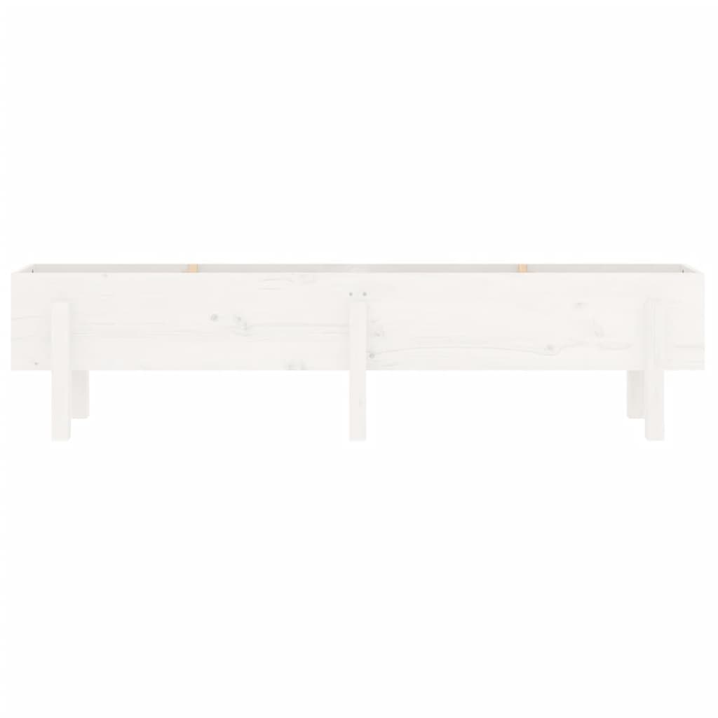 Aukštas sodo lovelis, baltas, 160x30x38cm, pušies masyvas Aukštas sodo lovelis, baltas, 160x30x38cm, pušies masyvas - Image 6