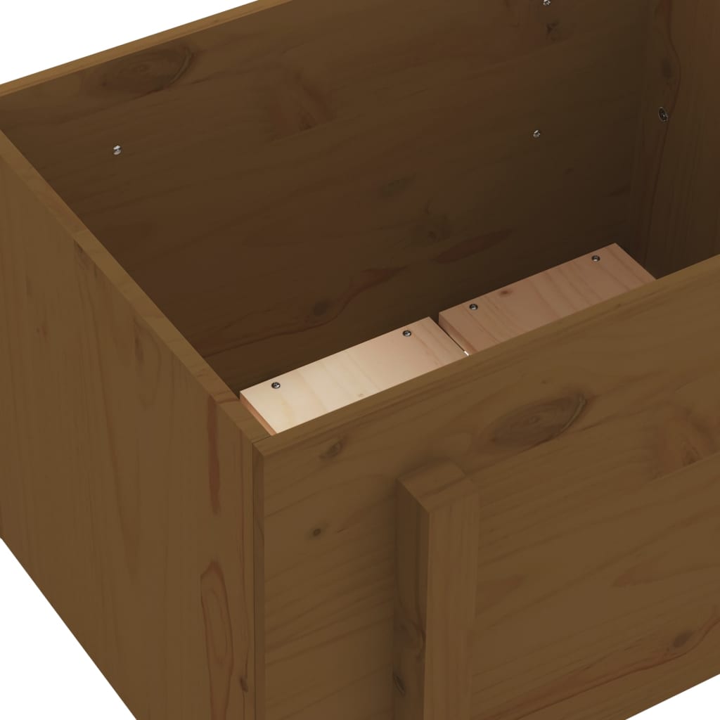 Sodo lovelis, medaus rudas, 62x50x57cm, pušies medienos masyvas Sodo lovelis, medaus rudas, 62x50x57cm, pušies medienos masyvas - Image 7