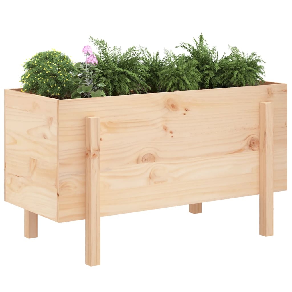 Aukštas sodo lovelis, 101x50x57cm, pušies medienos masyvas Aukštas sodo lovelis, 101x50x57cm, pušies medienos masyvas - Image 3
