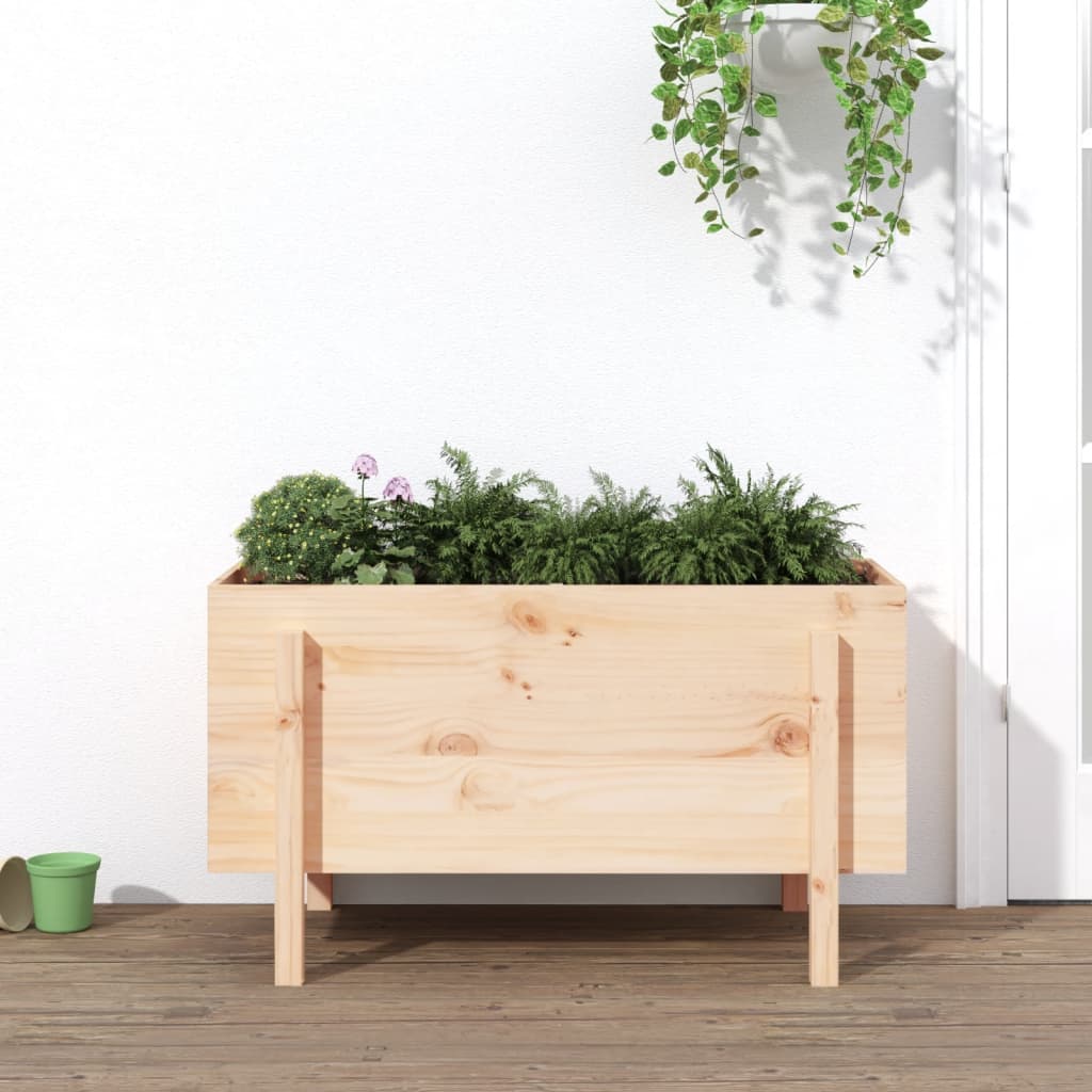 Aukštas sodo lovelis, 101x50x57cm, pušies medienos masyvas Aukštas sodo lovelis, 101x50x57cm, pušies medienos masyvas - Image 2