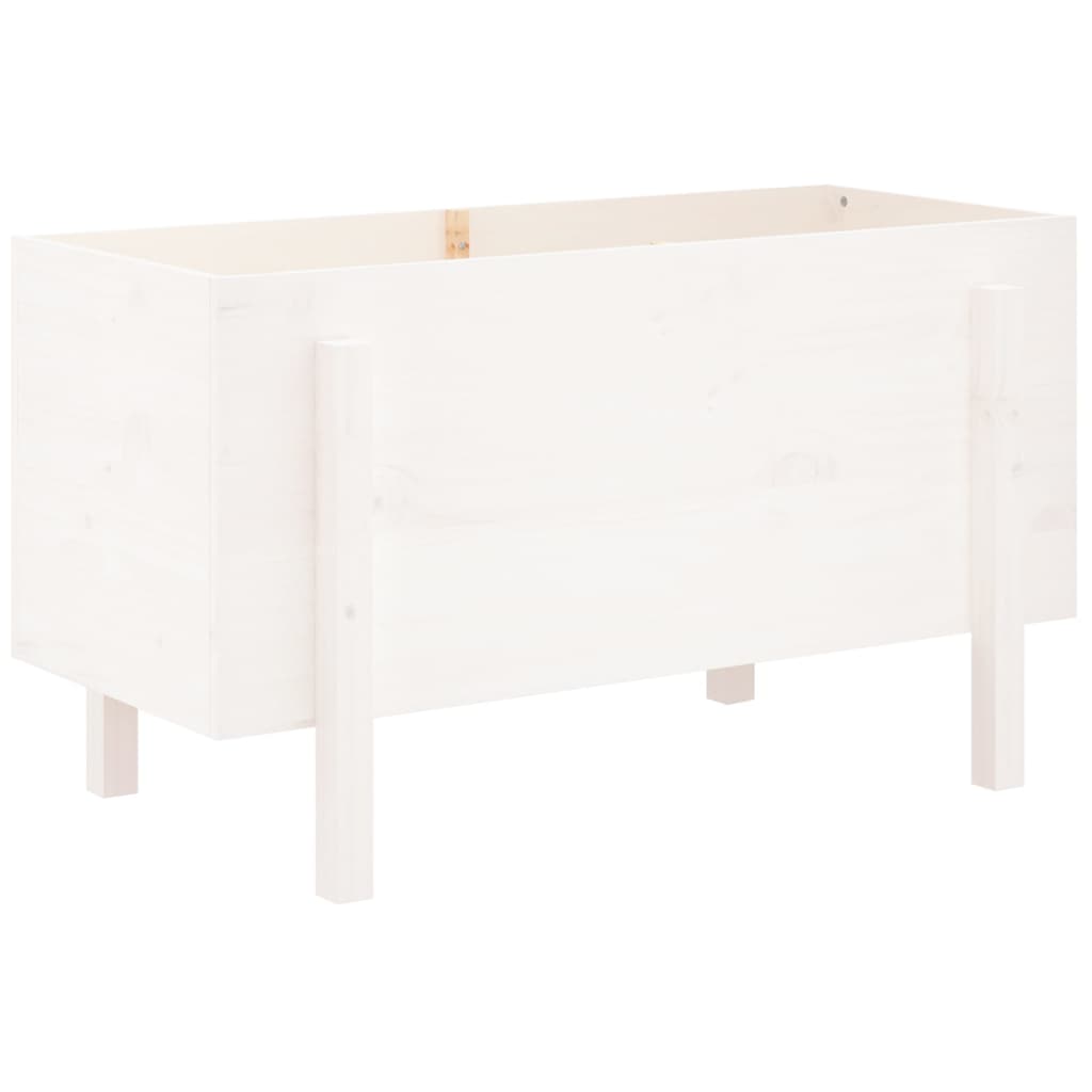Aukštas sodo lovelis, baltas, 101x50x57cm, pušies masyvas Aukštas sodo lovelis, baltas, 101x50x57cm, pušies masyvas - Image 6