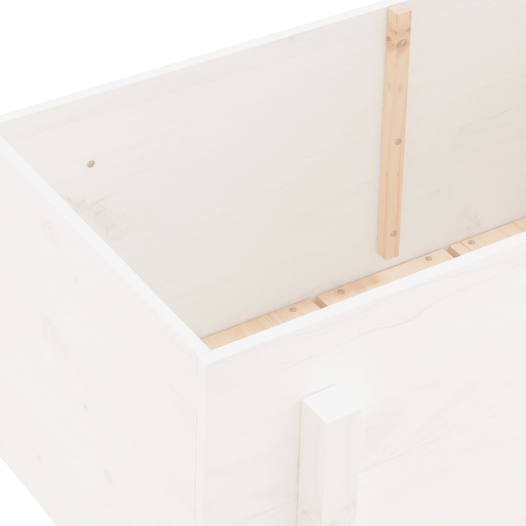Aukštas sodo lovelis, baltas, 101x50x57cm, pušies masyvas Aukštas sodo lovelis, baltas, 101x50x57cm, pušies masyvas - Image 7
