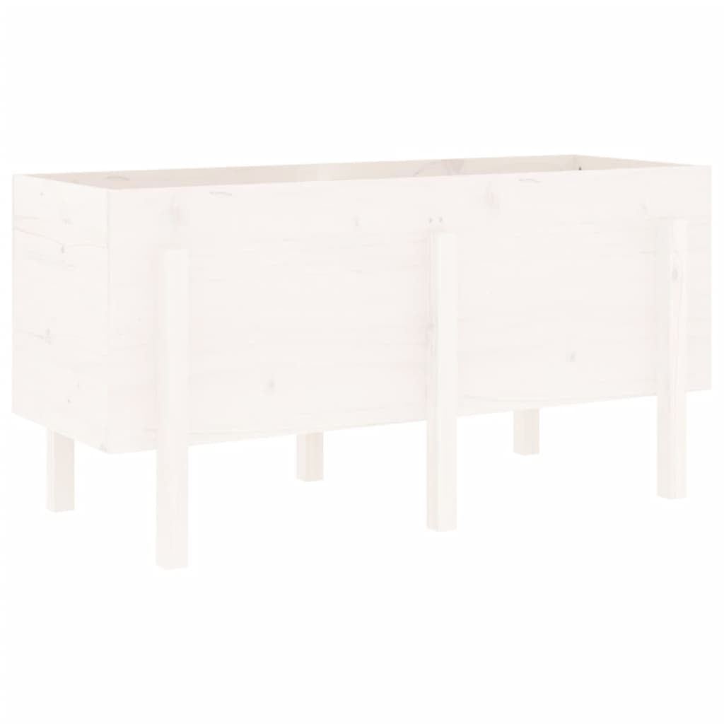 Aukštas sodo lovelis, baltas, 121x50x57cm, pušies masyvas Aukštas sodo lovelis, baltas, 121x50x57cm, pušies masyvas - Image 6