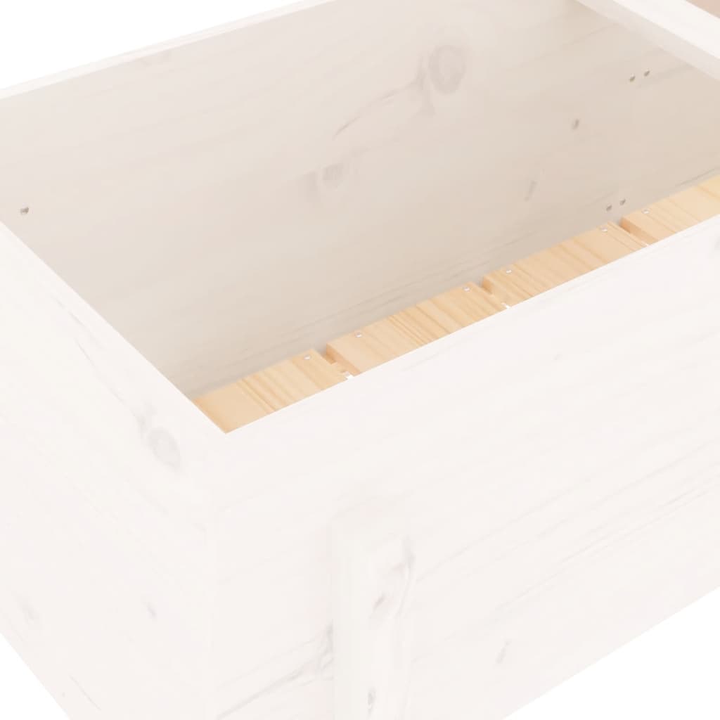 Aukštas sodo lovelis, baltas, 121x50x57cm, pušies masyvas Aukštas sodo lovelis, baltas, 121x50x57cm, pušies masyvas - Image 7