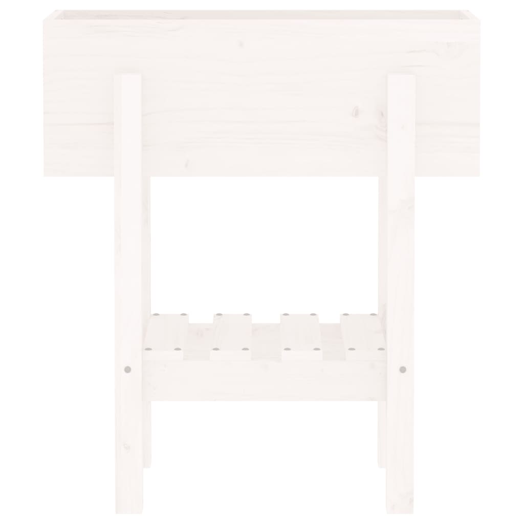Sodo lovelis, baltas, 62x30x69cm, pušies medienos masyvas Sodo lovelis, baltas, 62x30x69cm, pušies medienos masyvas - Image 6