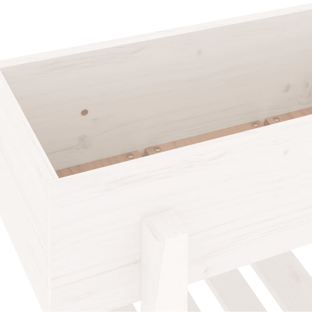Sodo lovelis, baltas, 62x30x69cm, pušies medienos masyvas Sodo lovelis, baltas, 62x30x69cm, pušies medienos masyvas - Image 7