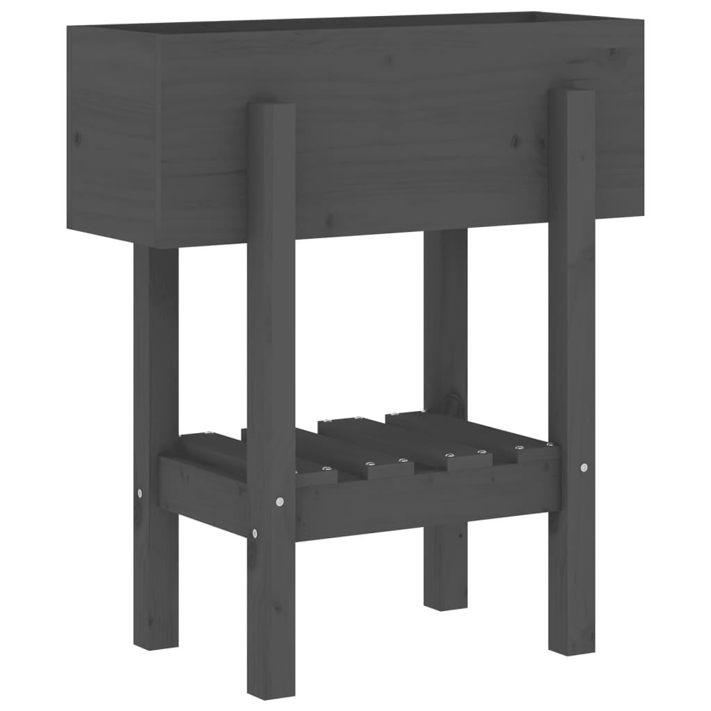 Sodo lovelis, pilkas, 62x30x69cm, pušies medienos masyvas Sodo lovelis, pilkas, 62x30x69cm, pušies medienos masyvas - Image 4