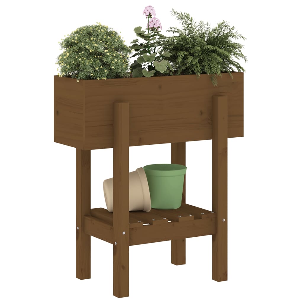 Sodo lovelis, medaus rudas, 62x30x69cm, pušies medienos masyvas Sodo lovelis, medaus rudas, 62x30x69cm, pušies medienos masyvas - Image 3