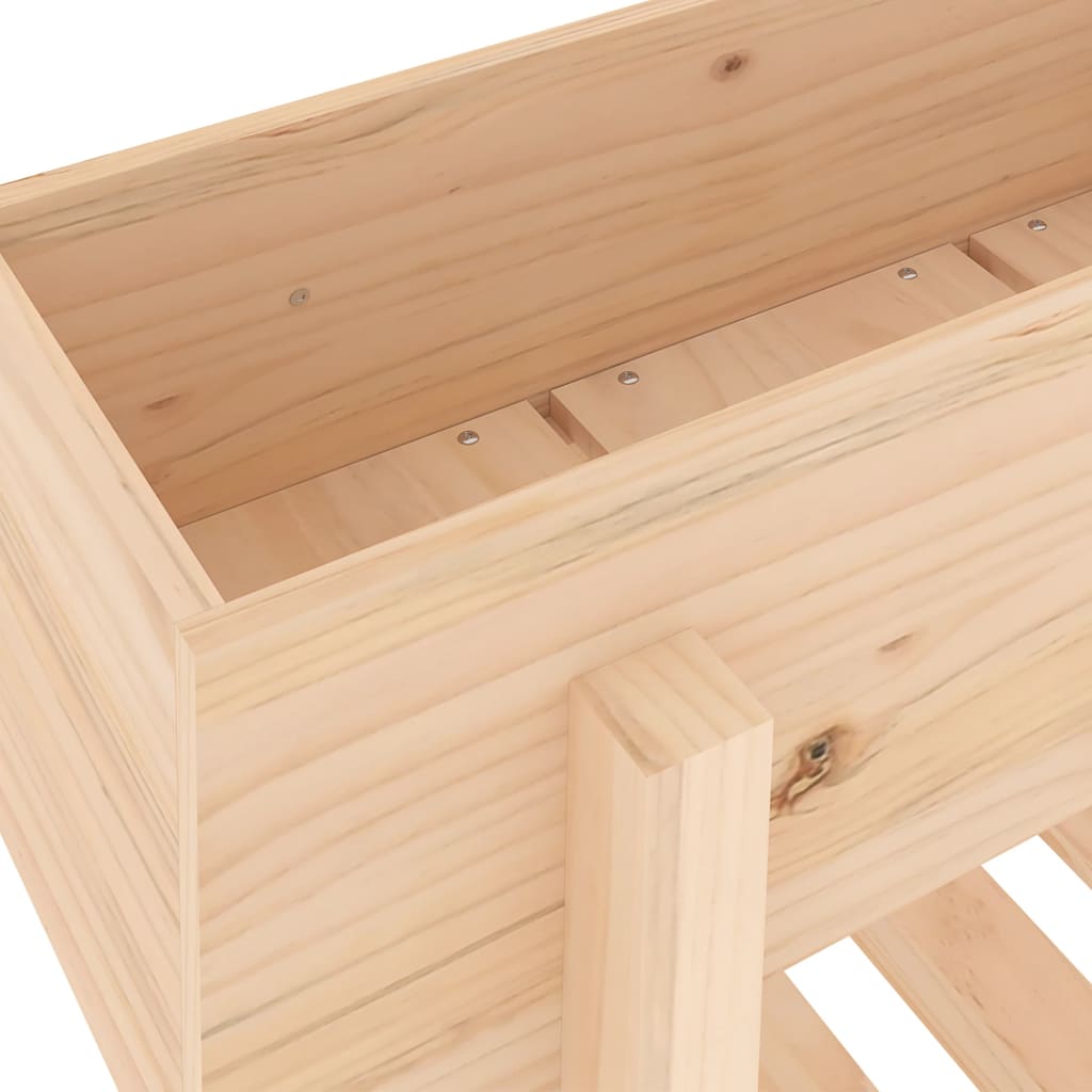Aukštas sodo lovelis, 101x30x69cm, pušies medienos masyvas Aukštas sodo lovelis, 101x30x69cm, pušies medienos masyvas - Image 7