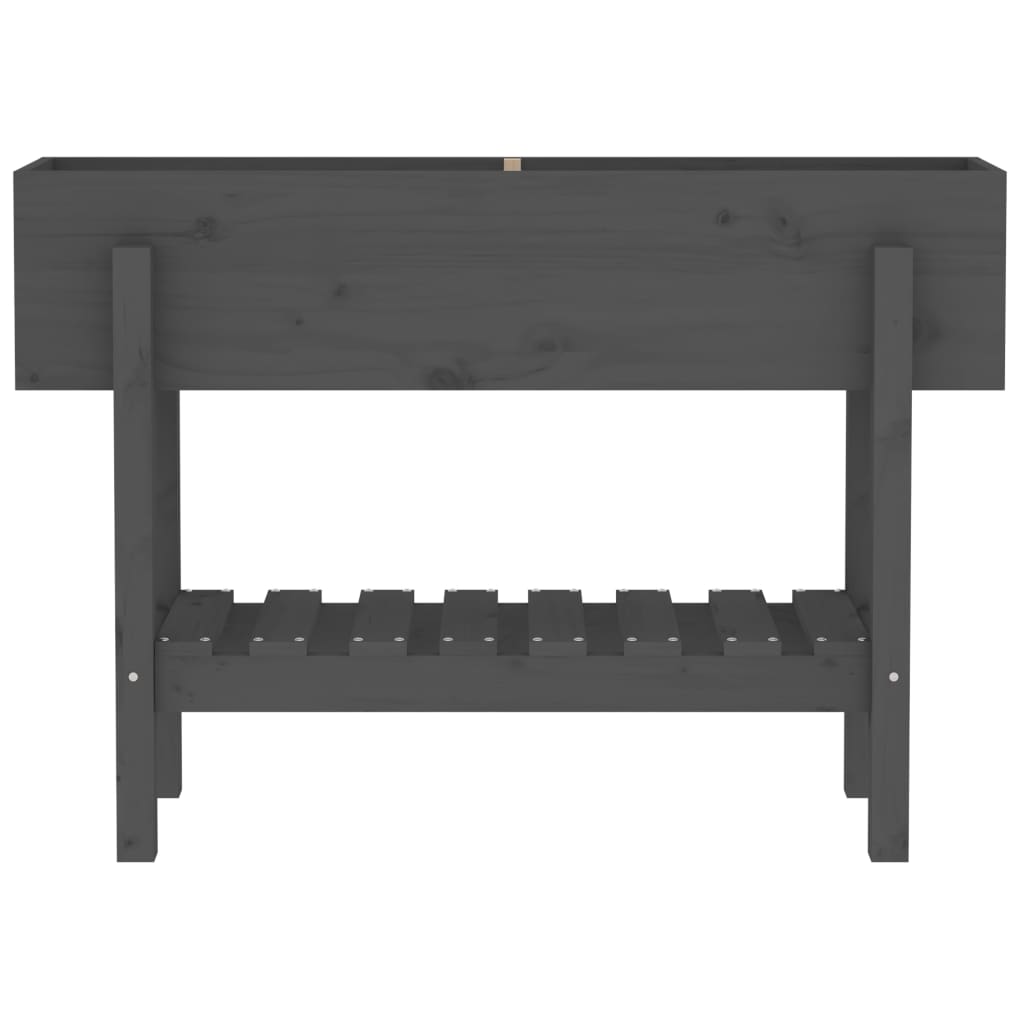 Aukštas sodo lovelis, pilkas, 101x30x69cm, pušies masyvas Aukštas sodo lovelis, pilkas, 101x30x69cm, pušies masyvas - Image 4
