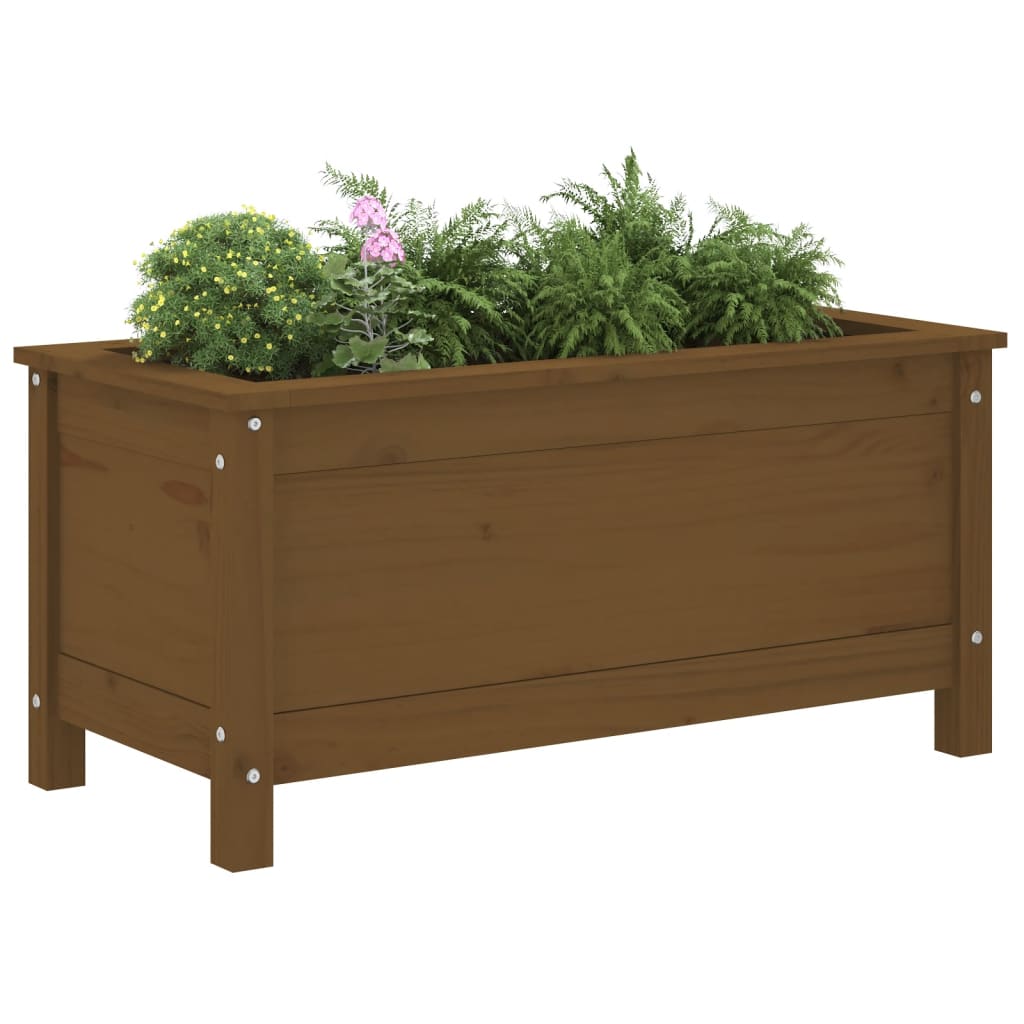 Sodo lovelis, medaus rudas, 82,5x40x39cm, pušies masyvas Sodo lovelis, medaus rudas, 82,5x40x39cm, pušies masyvas - Image 3