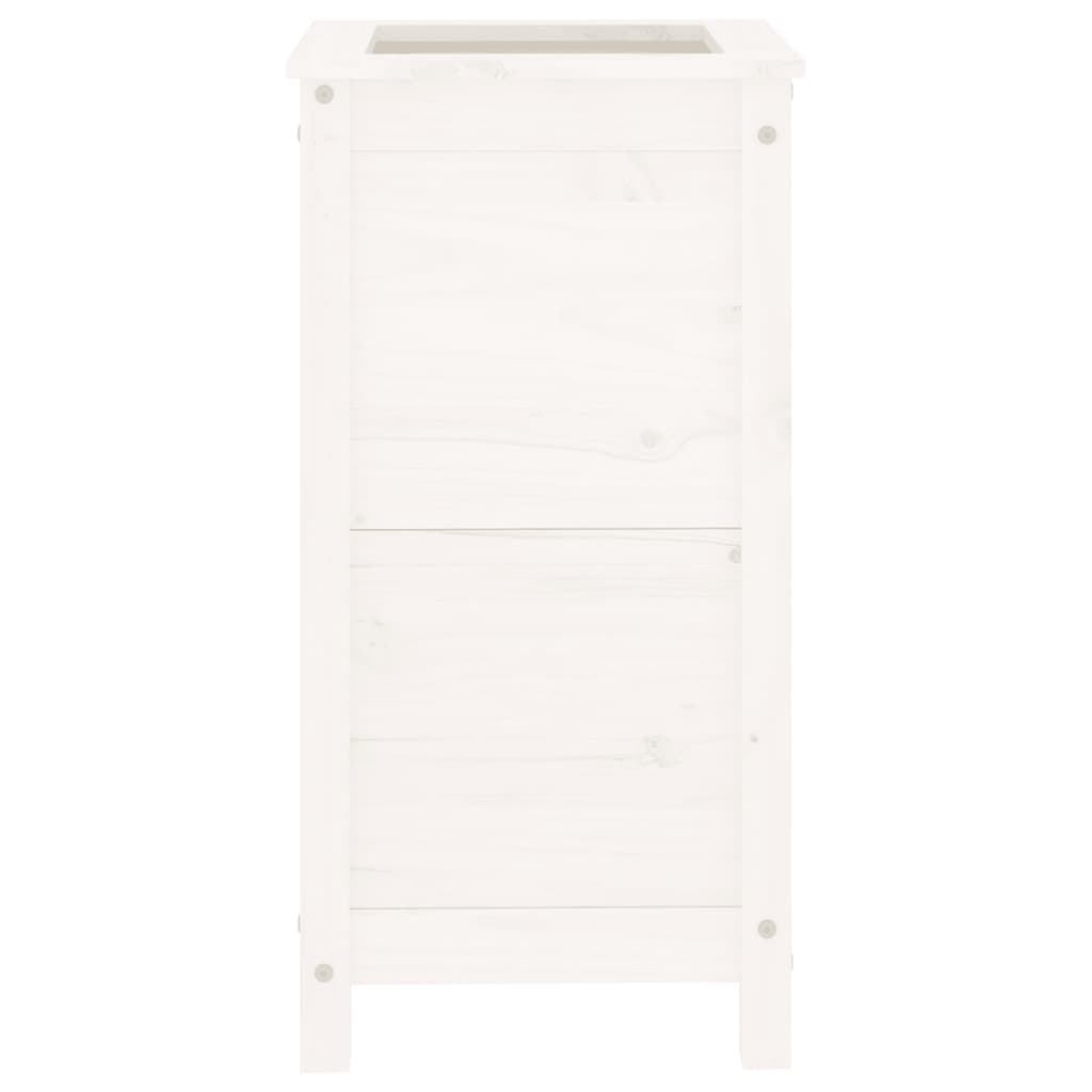 Sodo lovelis, baltas, 40x40x78cm, pušies medienos masyvas Sodo lovelis, baltas, 40x40x78cm, pušies medienos masyvas - Image 4