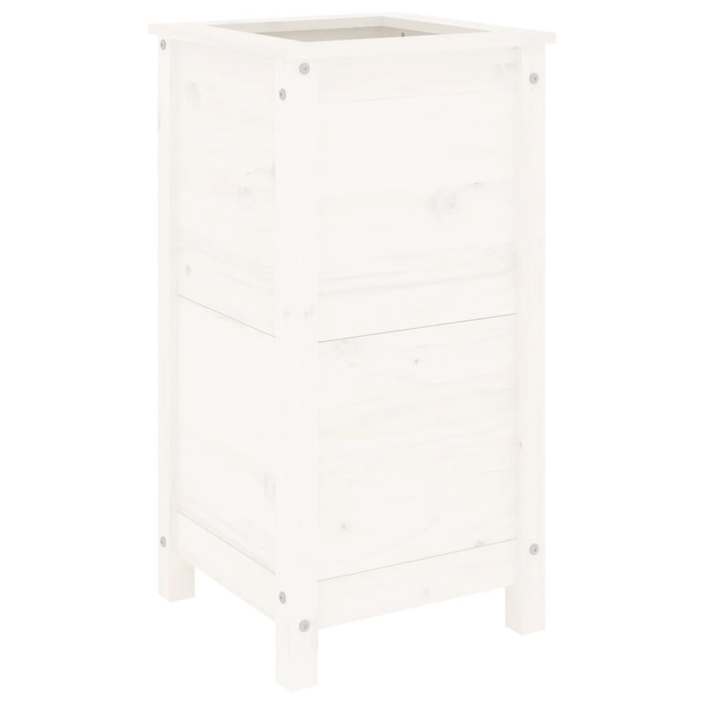 Sodo lovelis, baltas, 40x40x78cm, pušies medienos masyvas Sodo lovelis, baltas, 40x40x78cm, pušies medienos masyvas - Image 6