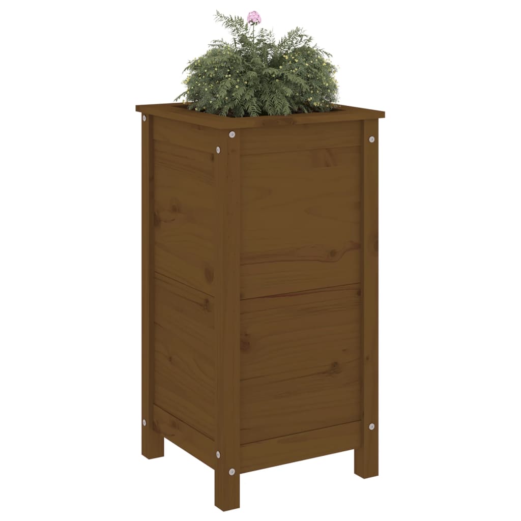 Sodo lovelis, medaus rudas, 40x40x78cm, pušies medienos masyvas Sodo lovelis, medaus rudas, 40x40x78cm, pušies medienos masyvas - Image 3