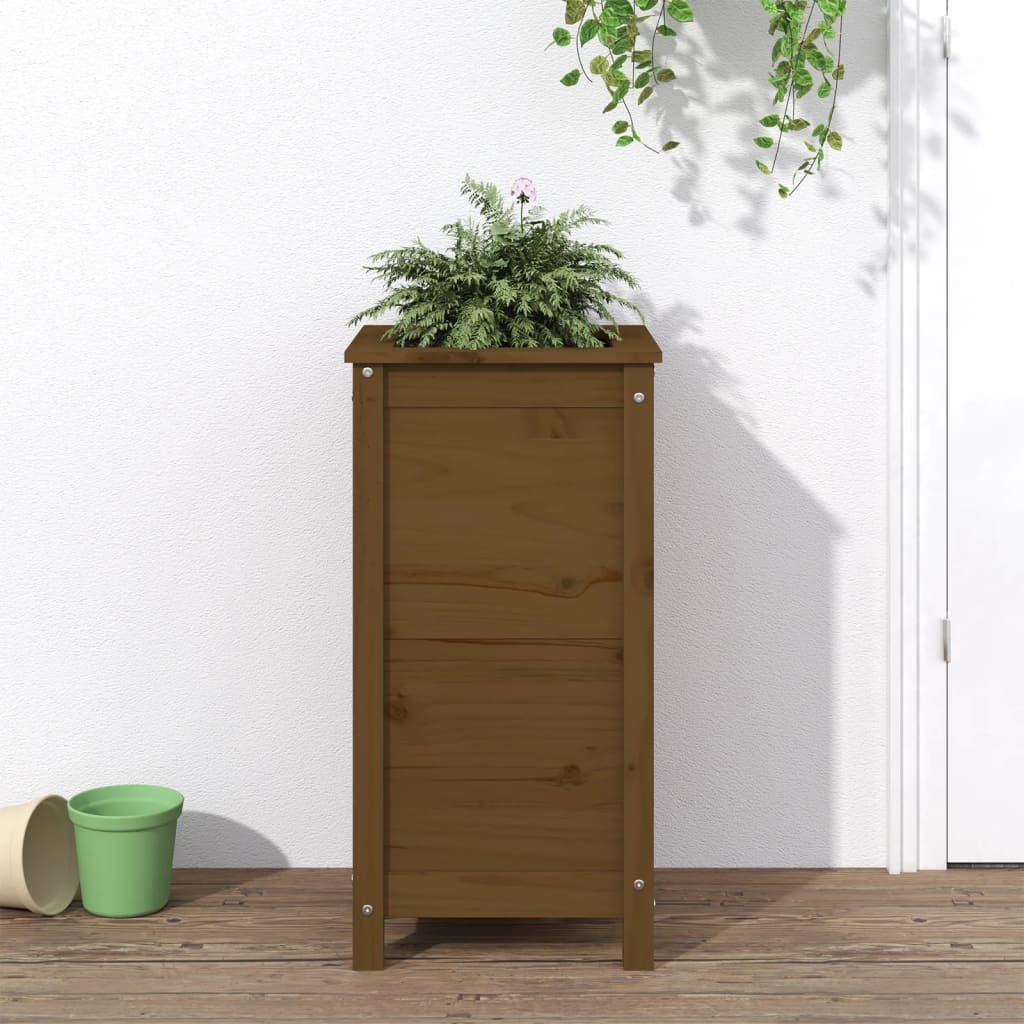 Sodo lovelis, medaus rudas, 40x40x78cm, pušies medienos masyvas Sodo lovelis, medaus rudas, 40x40x78cm, pušies medienos masyvas - Image 2