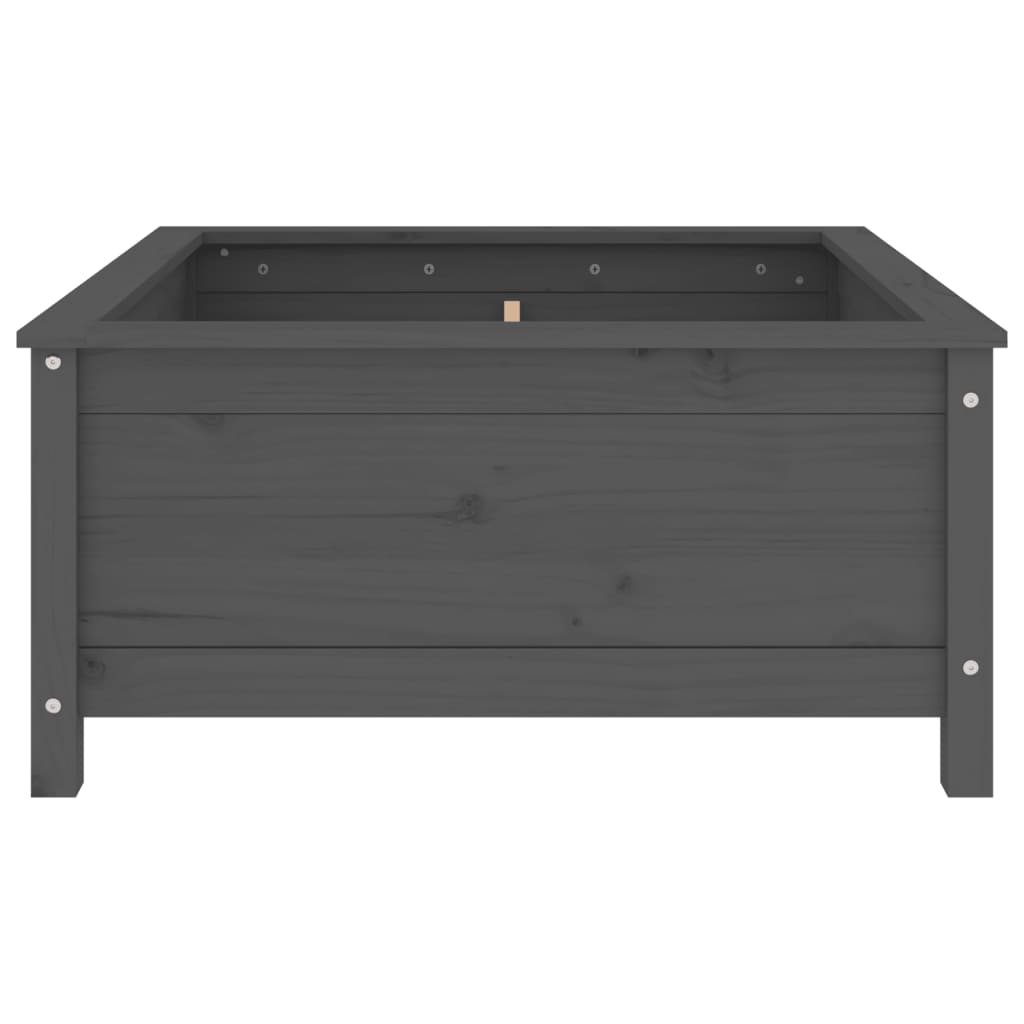 Sodo lovelis, pilkas, 82,5×82,5x39cm, pušies medienos masyvas Sodo lovelis, pilkas, 82,5x82,5x39cm, pušies medienos masyvas - Image 4