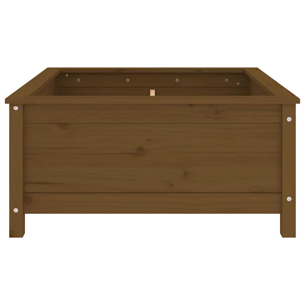Sodo lovelis, medaus rudas, 82,5×82,5x39cm, pušies masyvas Sodo lovelis, medaus rudas, 82,5x82,5x39cm, pušies masyvas - Image 4
