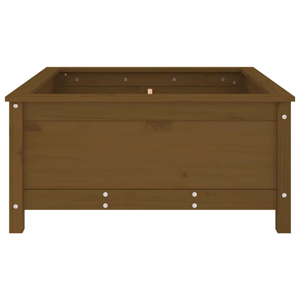 Sodo lovelis, medaus rudas, 82,5×82,5x39cm, pušies masyvas Sodo lovelis, medaus rudas, 82,5x82,5x39cm, pušies masyvas - Image 5
