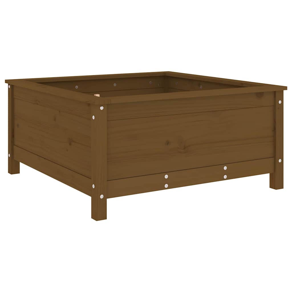Sodo lovelis, medaus rudas, 82,5×82,5x39cm, pušies masyvas Sodo lovelis, medaus rudas, 82,5x82,5x39cm, pušies masyvas - Image 6