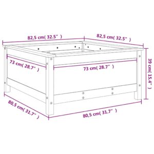 Sodo lovelis, medaus rudas, 82,5x82,5x39cm, pušies masyvas