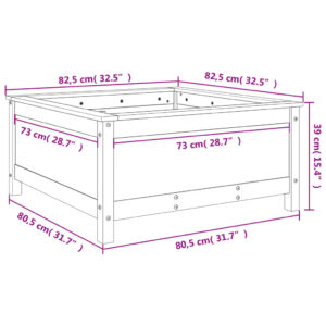 Sodo lovelis, 82,5x82,5x39cm, douglas eglės medienos masyvas